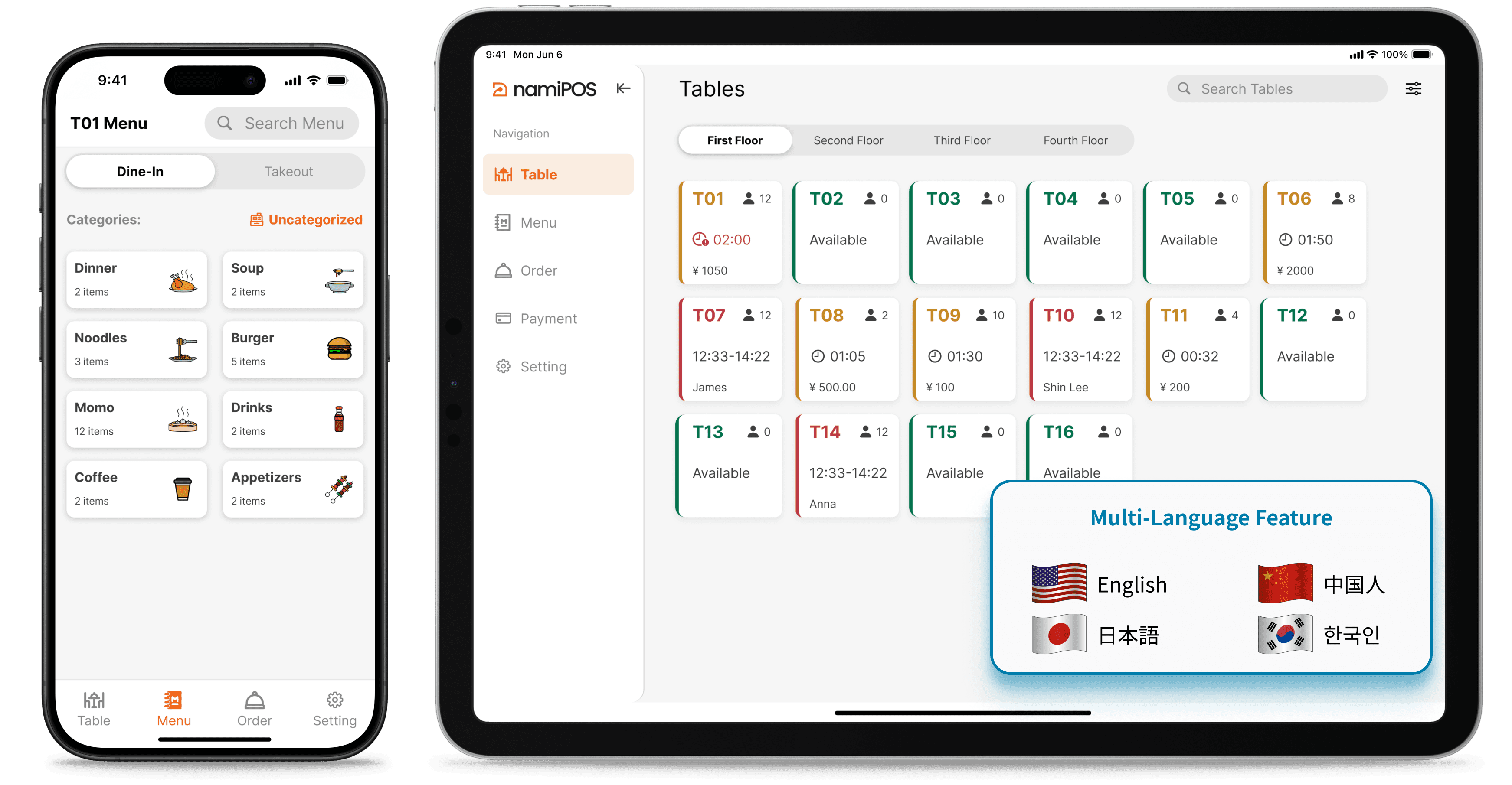 Effortless Table and Order Management, Secure Payments, and Intuitive Admin Controls - All In One Place.